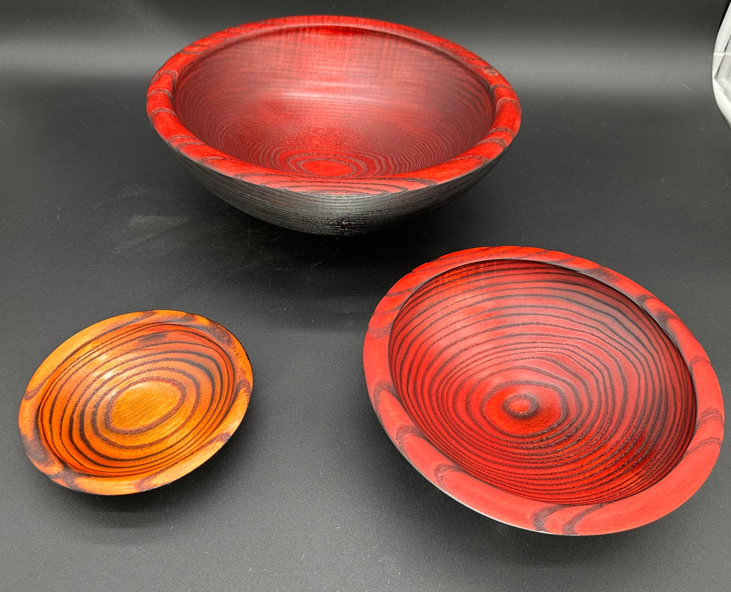 Yakisugi Nested Dyed Bowl Set in Ash