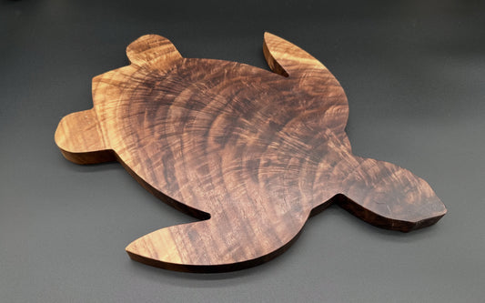 Flame Walnut Sea Turtle Charcuterie Board