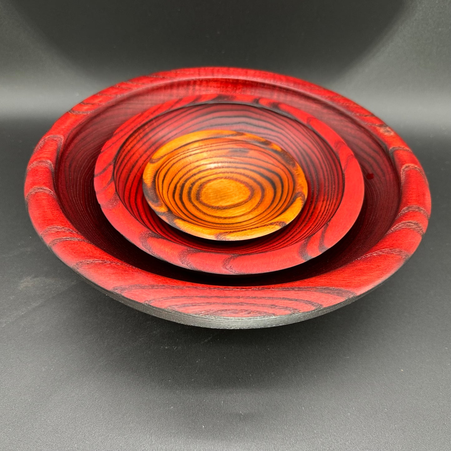 Yakisugi Nested Dyed Bowl Set in Ash